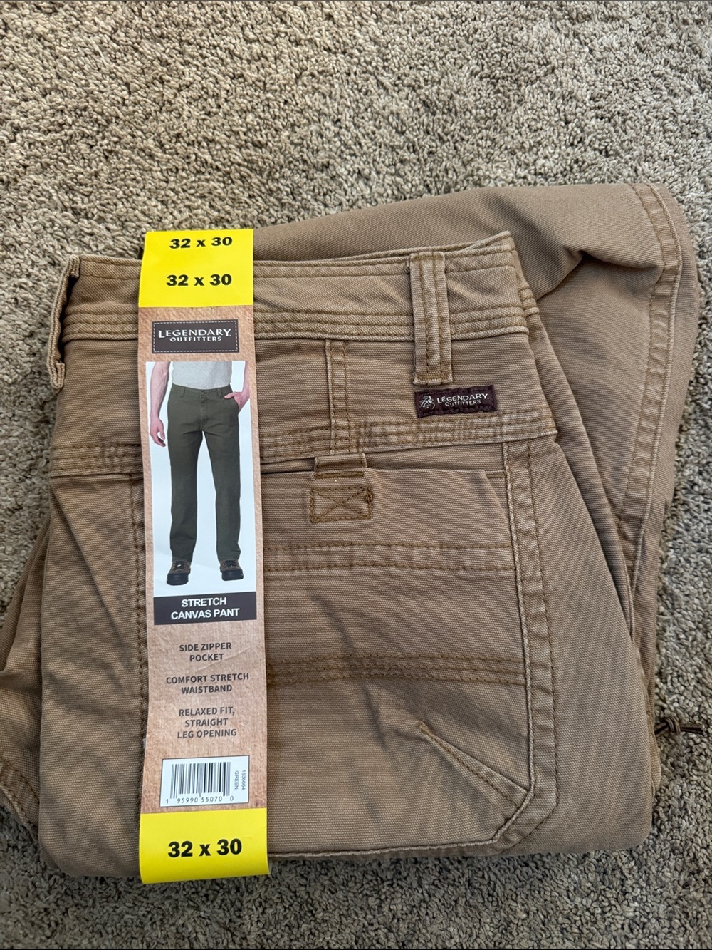 Legendary Whitetails Canvas Cargo Pants - light brown 32X30